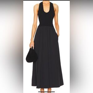 St. Agni Plunge Neck Black Dress Size XS